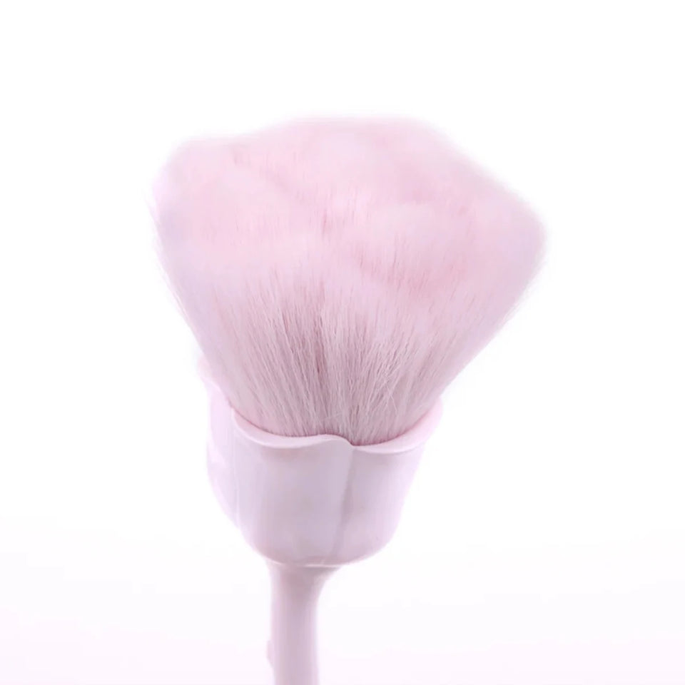 Flower Nail Brush For Manicure Rose Nail Art Brush Nail Accesories Tools Popular Round Small Gel polish Dust Cleaning Brushes