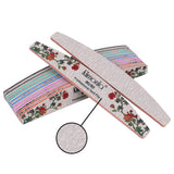 3/5/10pcs lot New Nail File Flower Printed Nail buffer Colorful Lime a ongle 80/100/150/180/240 Professional Manicure Tools