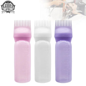 3 Colors Dyeing Shampoo Bottle With Comb Hair Dye Oil Applicator Bottles Hair Dye Bottle Applicator Hair Salon Styling Tools