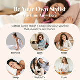 **Ensemble de 4 Bigoudis en Soie sans Chaleur pour Boucler les Cheveux sans Chaleur, pour Dormir**