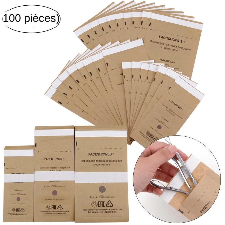 50/100Pcs Disposable Nail Bag Gel Equipment Manicure Pouch Aspirator Cosmetics Accessories