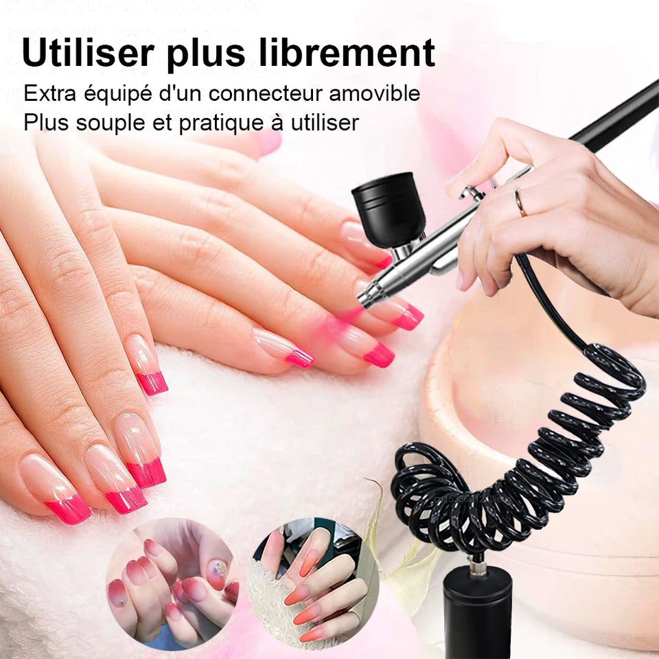 Airbrush Nail Art Painting Kit with Compressor Mini Airbrush for Nail Art Cake Painting Portable Hand Sprayer Gun Airbrush Nail