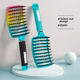 Bristle&Nylon Hair Brush Girls Hair Scalp Massage Comb Women Wet Curly Detangle Hair Brush for Salon Hairdressing Styling Tool
