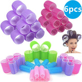 Jumbo Size Self-Grip Hook Hair Rollers Set Bigoudis Heatless Hair Curler Salon Hair Dressing Curlers Foam Roller Cabello 헤어롤