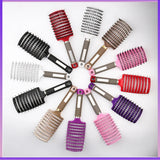 Bristle&Nylon Hair Brush Girls Hair Scalp Massage Comb Women Wet Curly Detangle Hair Brush for Salon Hairdressing Styling Tool