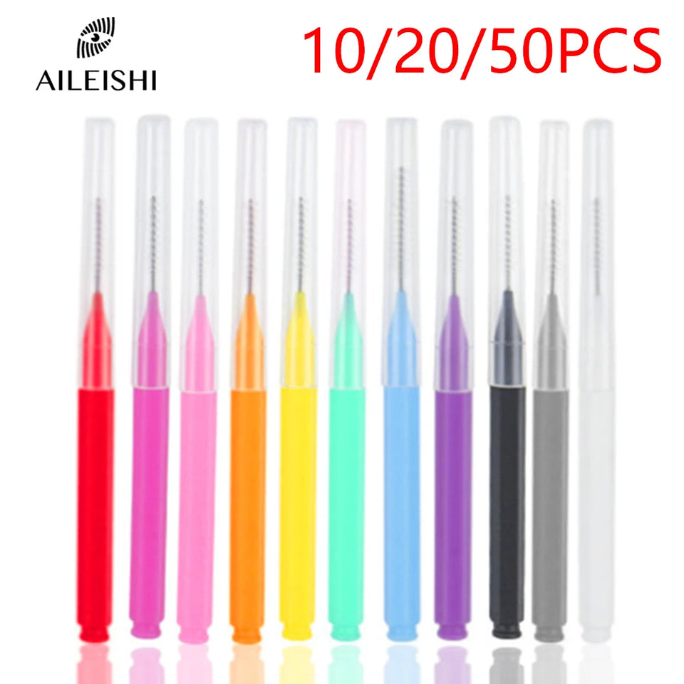 10/20/50Pcs Mini Eyebrow Brush Brow Perm Brush Disposable Brow Lifting Brushes Bendable Micro Eyelash Brush Applicators Tools