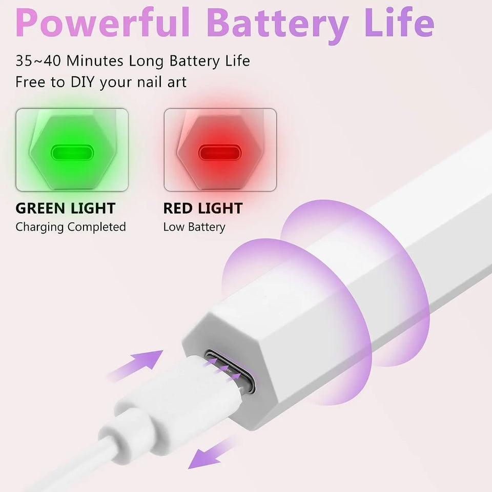 Portable Nail Dryer Lamp UV LED Nail Light For Curing All Gel Polish USB Rechargeable Quick Dry Manicure Machine Nail Art Tools