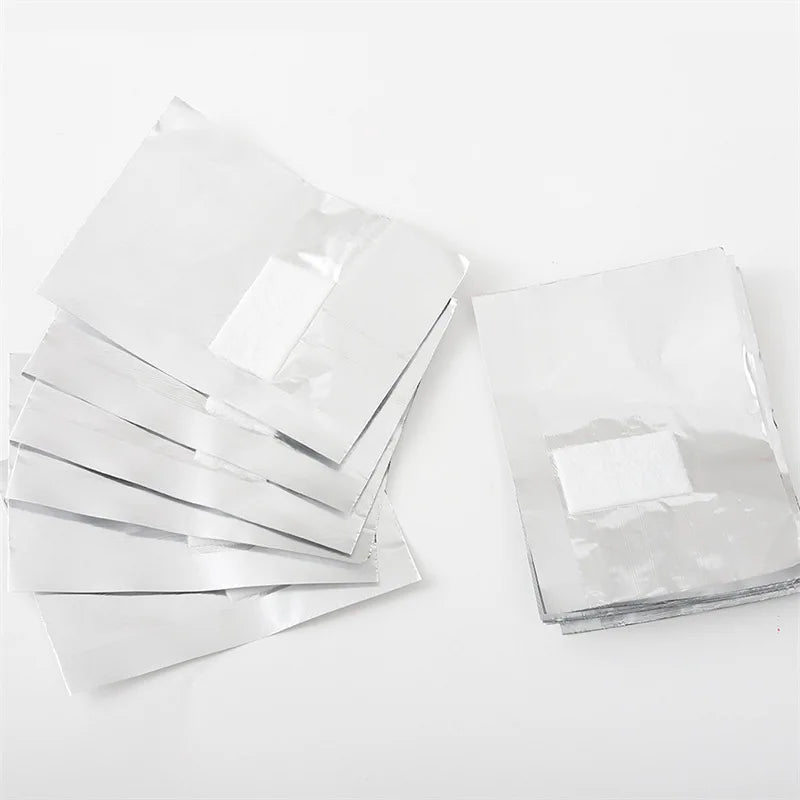 100Pcs Bag Aluminium Foil Nail Art Soak Off Polish Nail Removal Wraps Towel Gel  Remover Manicure Tool