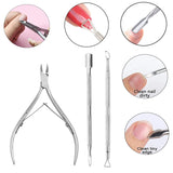 10 Pcs Manicure Set Cuticle Pusher Clippers Nail Art Files Buffer Sanding Tool Cleaning Brush Dead Skin Scissors Nail Care Kits