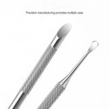 Nail Circle Beveled Head Stainless Steel Cuticle Pusher Nail Art Sanding Tablet Manicure Sticks Tool for Salon Nails Accessories