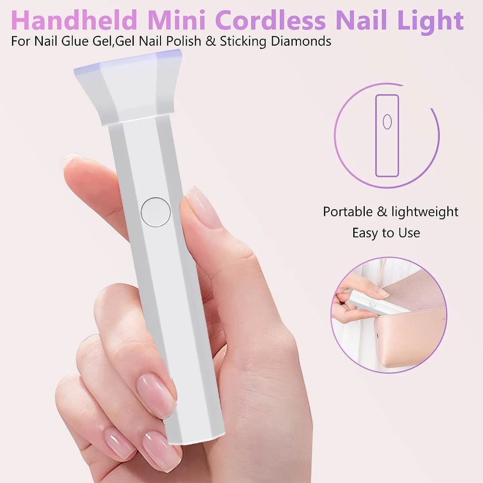 Portable Nail Dryer Lamp UV LED Nail Light For Curing All Gel Polish USB Rechargeable Quick Dry Manicure Machine Nail Art Tools