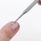 Nail Circle Beveled Head Stainless Steel Cuticle Pusher Nail Art Sanding Tablet Manicure Sticks Tool for Salon Nails Accessories