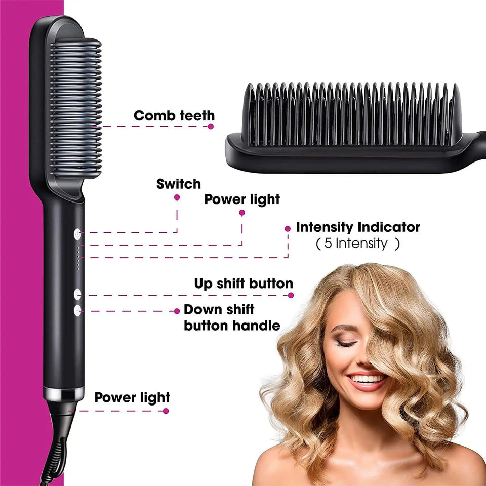 Hot Sale Mini Hair Straightener Hot Comb Customized Hair Styling Tools Hair Brush Straightener Comb