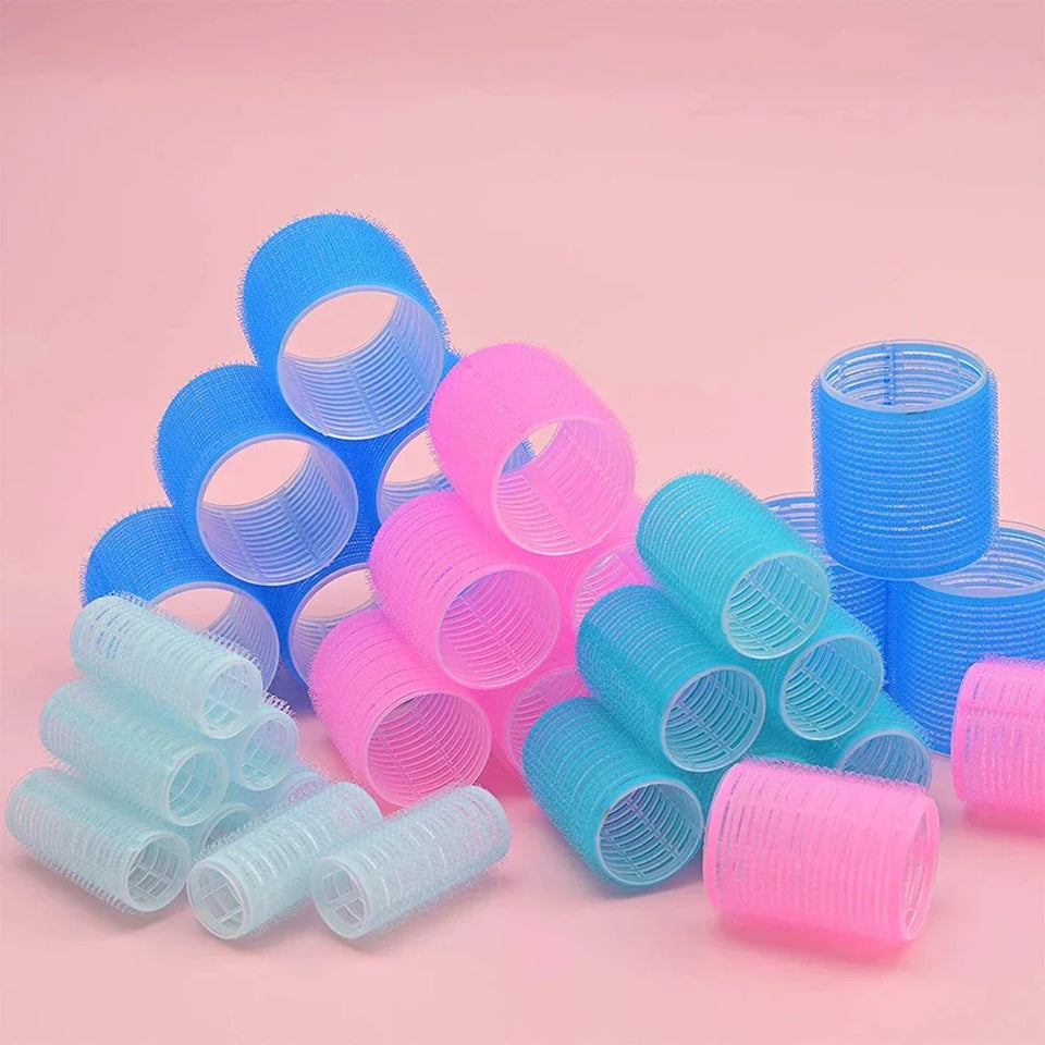 Jumbo Size Self-Grip Hook Hair Rollers Set Bigoudis Heatless Hair Curler Salon Hair Dressing Curlers Foam Roller Cabello 헤어롤