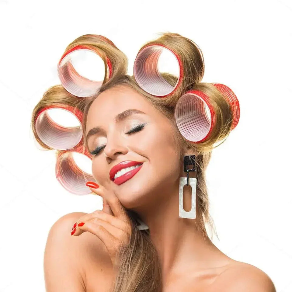 Jumbo Size Self-Grip Hook Hair Rollers Set Bigoudis Heatless Hair Curler Salon Hair Dressing Curlers Foam Roller Cabello 헤어롤