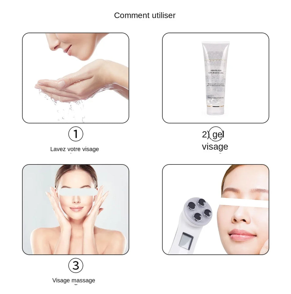 Face Lifting Machine EMS Micro-current Facial Skin Firm Massager LED Photon Rejuvenation Beauty Device
