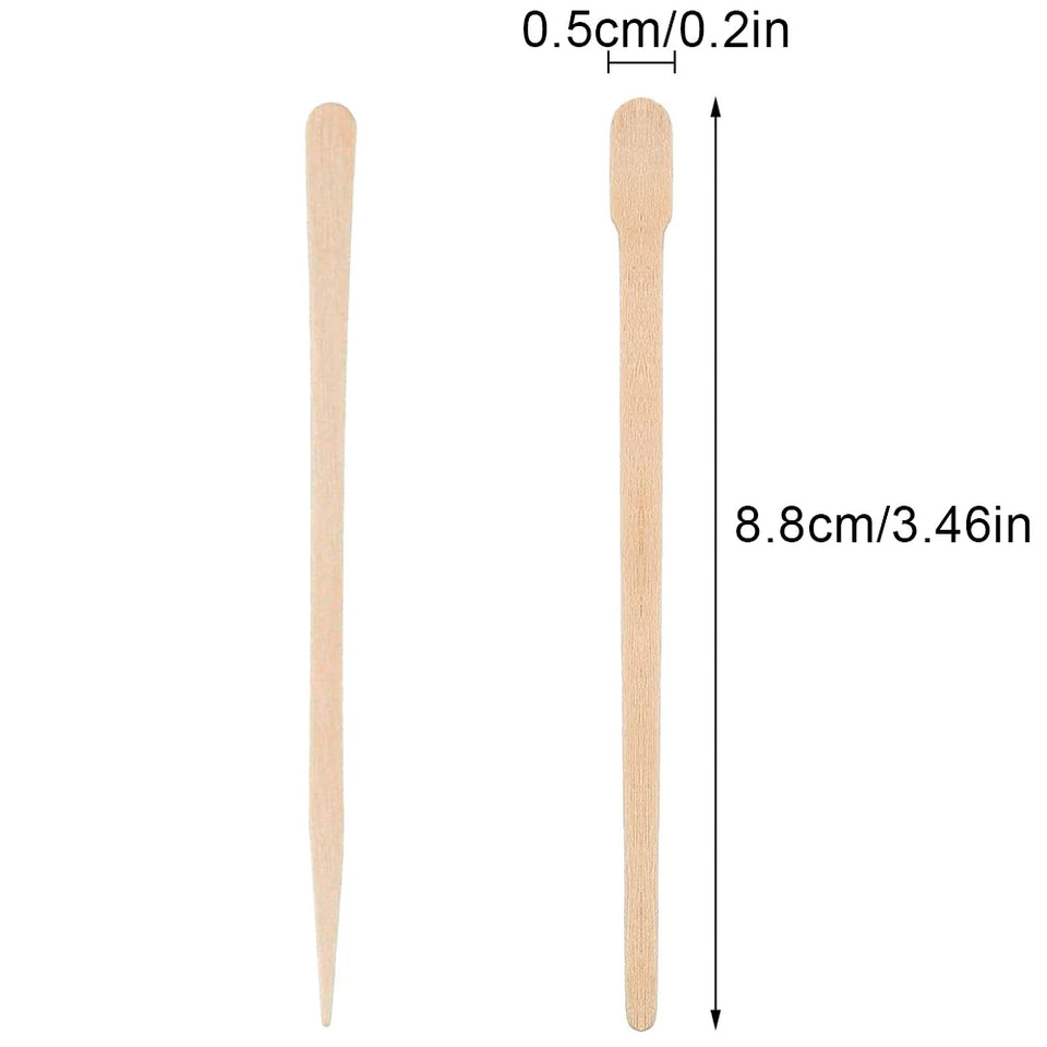 100Pcs Wooden Hair Removal Stick Face Wax Sticks Depilation Spatula Body Eyebrow Applicator Smooth Tongue Depressor Beauty Tools