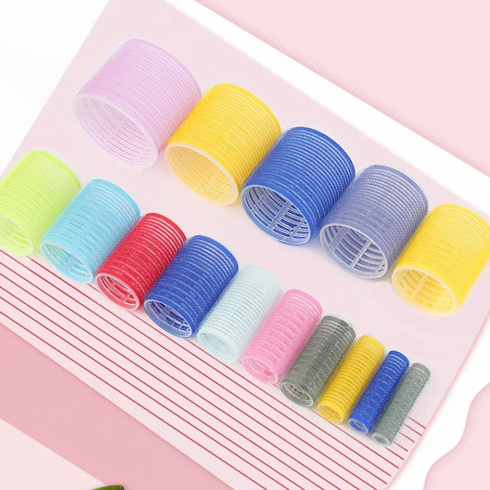 Jumbo Size Self-Grip Hook Hair Rollers Set Bigoudis Heatless Hair Curler Salon Hair Dressing Curlers Foam Roller Cabello 헤어롤