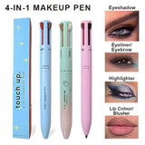 4 In 1 Makeup Pen Eyebrow Pencil Waterproof Drawing Eye Brow Long Lasting Easy Color Eyeliner Eyebrow Pen Sweatproof Makeup Pen